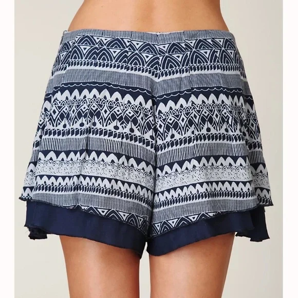 Free People Women’s Lost Temple High Rise Skort Shorts Navy Size 8 - Picture 4 of 13